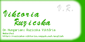 viktoria ruzicska business card