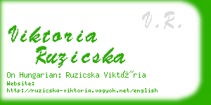 viktoria ruzicska business card